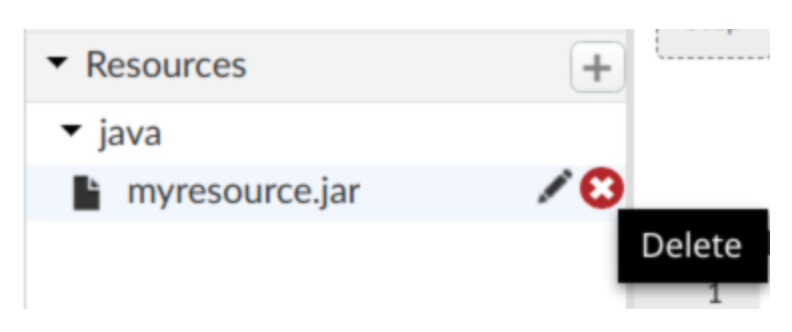 To delete the resource at the API proxy level, click Delete.
