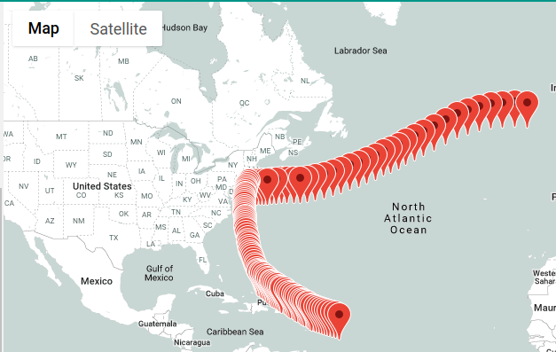 Mapped results in BigQuery Geo Viz