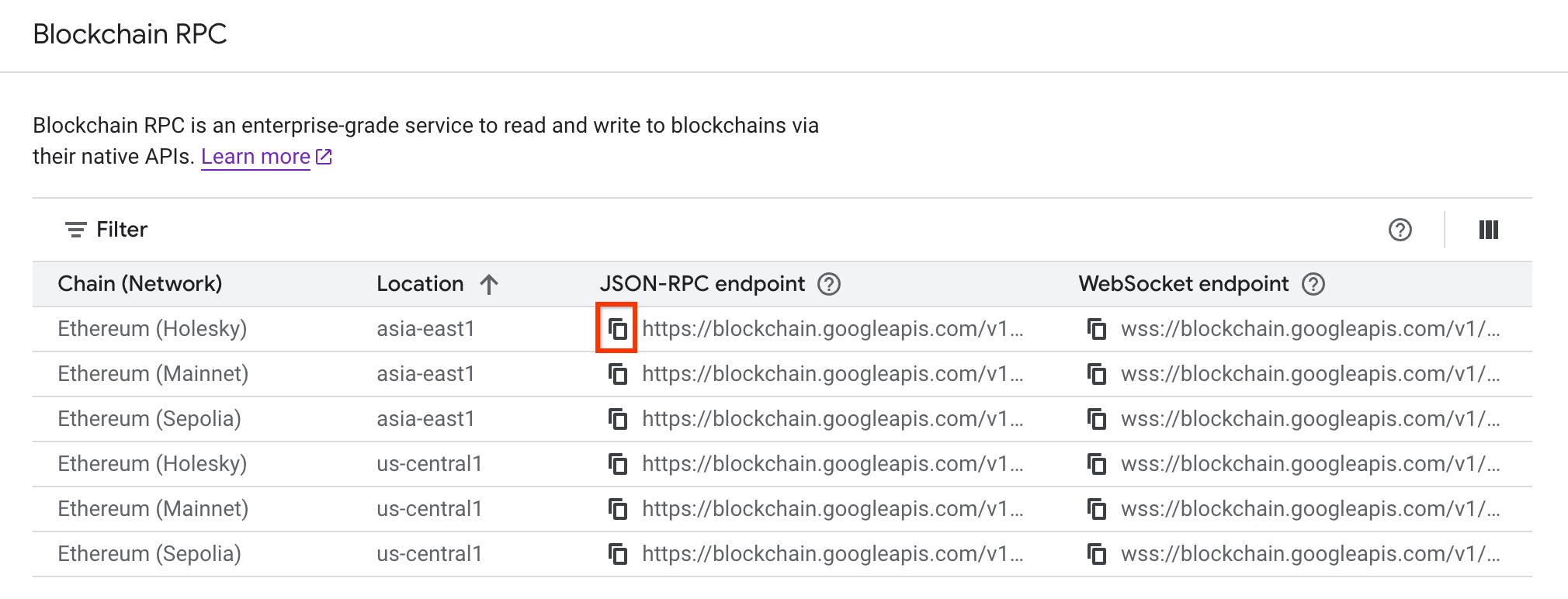 Blockchain RPC quickstart