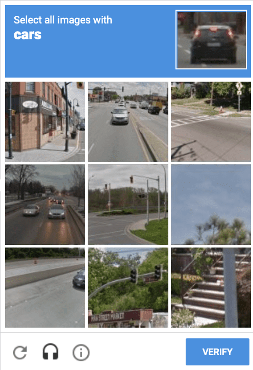 A sample CAPTCHA challenge 